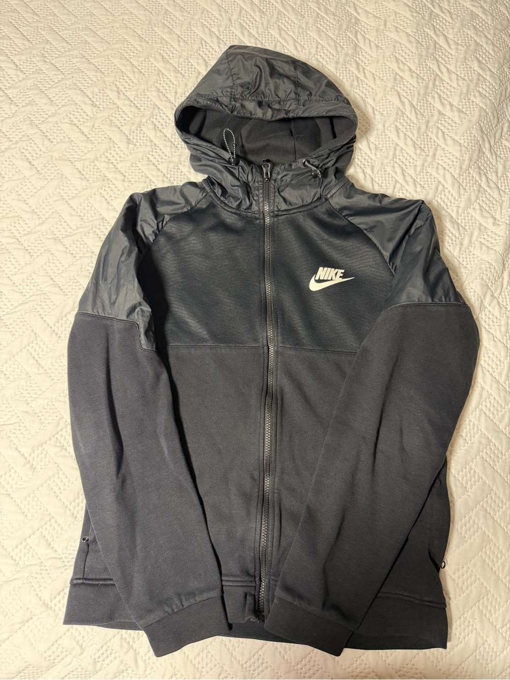 Nike Sportswear Advance 15 Men Medium Black Full-Zip Hooded Jacket